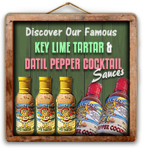 Discover The Golden Lion Cafe's Famous Key Lime Tartar and Datil Pepper Cocktail Sauces!